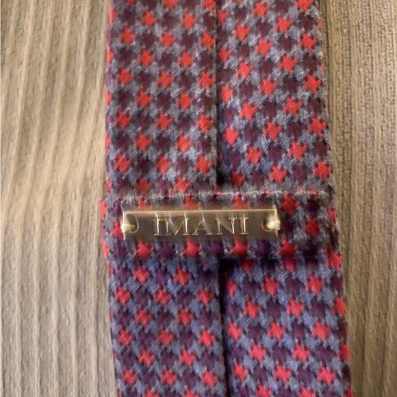 Imani Umo Red and Gray Men's Tie - Picture 2 of 7